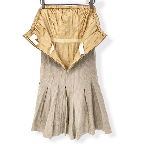 Tracy Reece Linen Blend Strapless Cocktail Dress - Picture 5 of 10